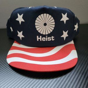 VTG NWOT Heist Oil & Gas American Flag Adjustable Flatbill Baseball Hat - Cobra